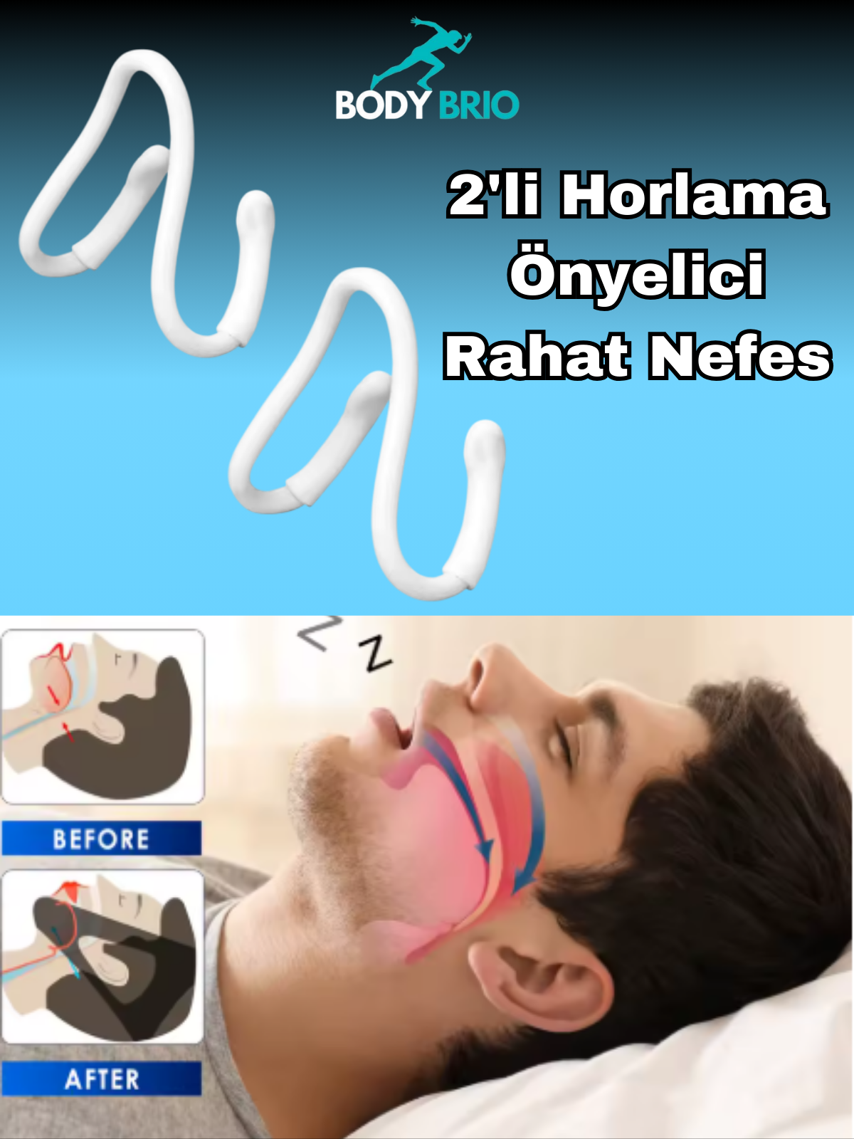 Horlama Önleyici Solunum Iyileştirici - Burun Dilatörü 2-li