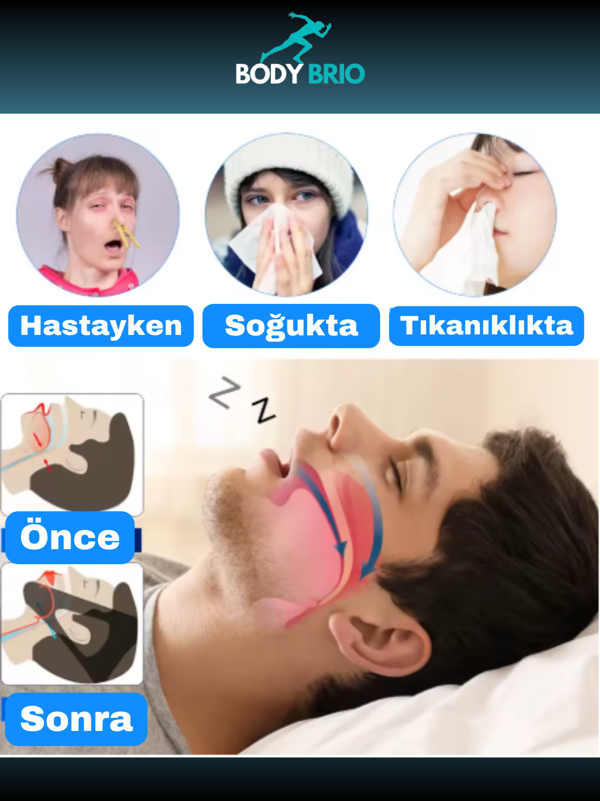 Horlama Önleyici Solunum Iyileştirici - Burun Dilatörü 2-li